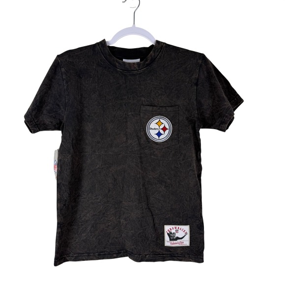 Mitchell & Ness Other - Mitchell Ness Kids Pittsburgh Steelers Throwbacks T Shirt Size M 10/12 NFL Black